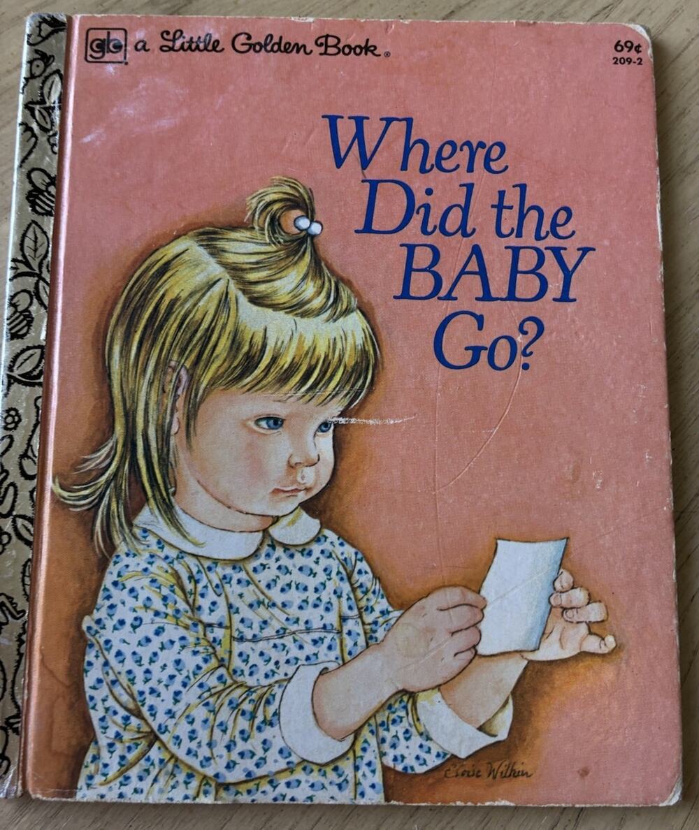 Shella Hayes WHERE DID THE BABY GO 1974 Eloise Wilkin, Shella Hayes